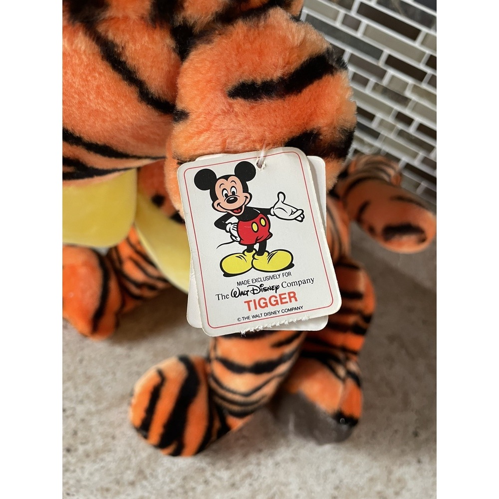 Vtg 16" Tigger Large Plush Walt Disney World Exclusive With Tags‎ 1980's - Picture 3 of 6